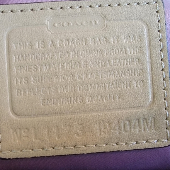 Coach Signature Buckle Tote Bag Tan With Leather Trim - Picture 14 of 14